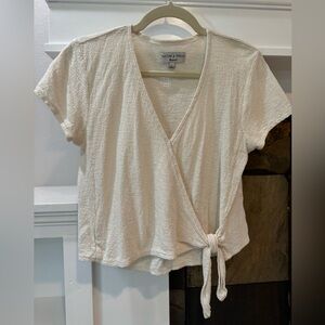 Madewell Texture & Thread Wrap Top